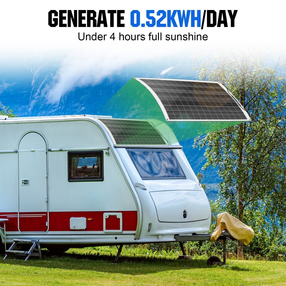 130W 12V Flexible Mono Solar Panel - Solar panel - ECO - WORTHY