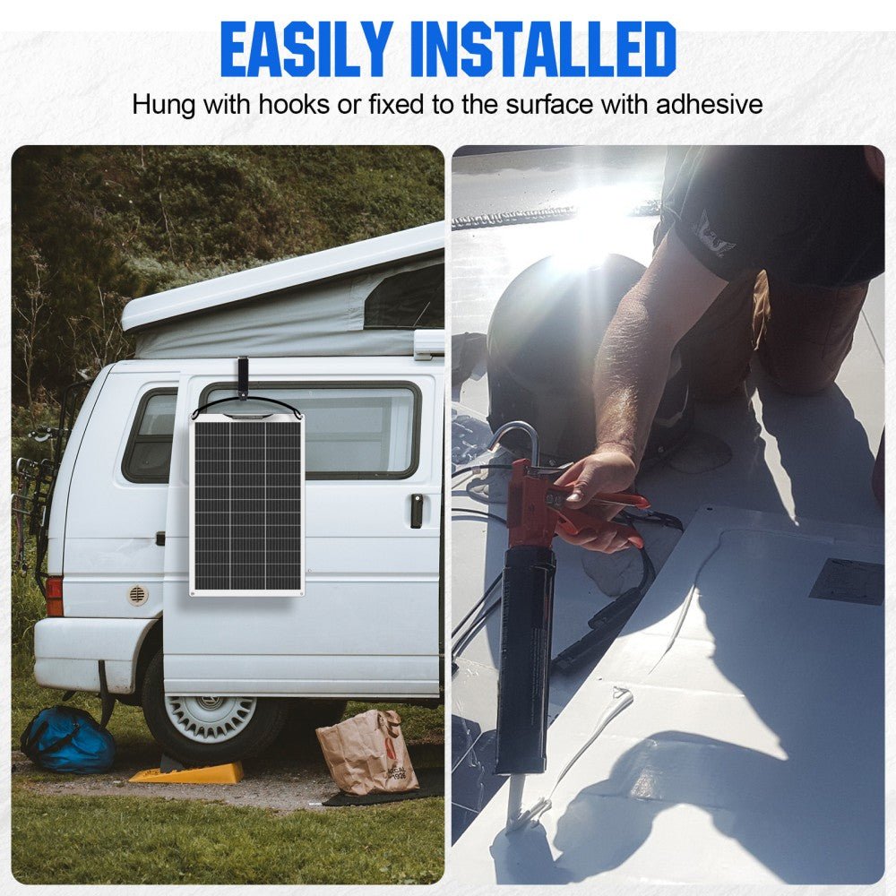 130W 12V Flexible Mono Solar Panel - Solar panel - ECO - WORTHY