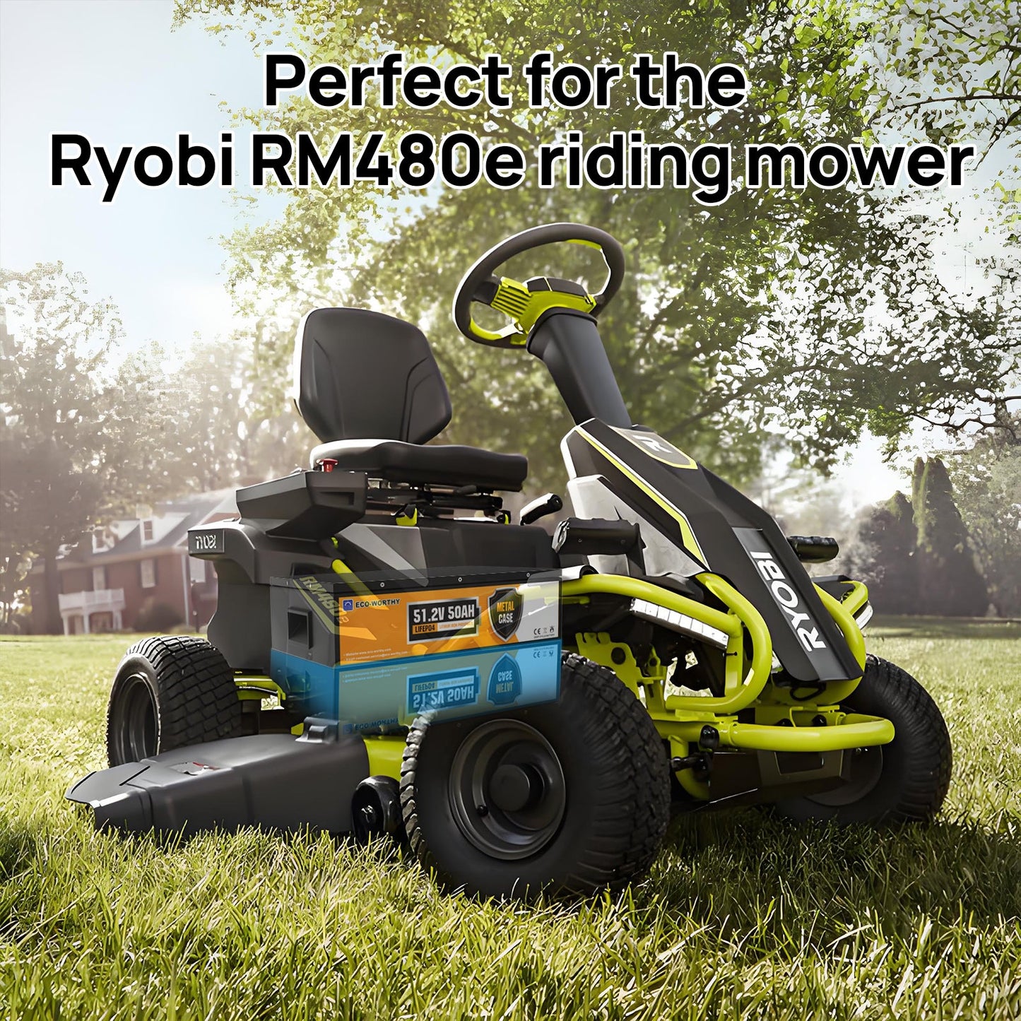 48V 50Ah Stackable Metal Case LiFePO4 Battery For Lawn Mower, Golf Cart, Solar Off - Grid - lithium battery - ECO - WORTHY