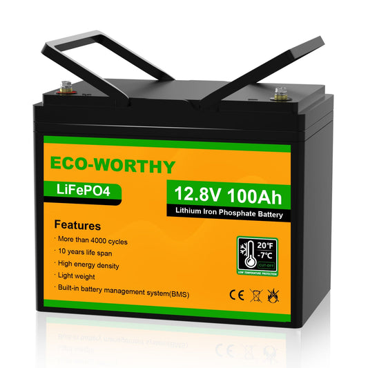 B2B - LiFePO4 12V 100Ah Lithium Iron Phosphate Battery With Low Temperature Protection - lithium battery - ECO - WORTHY