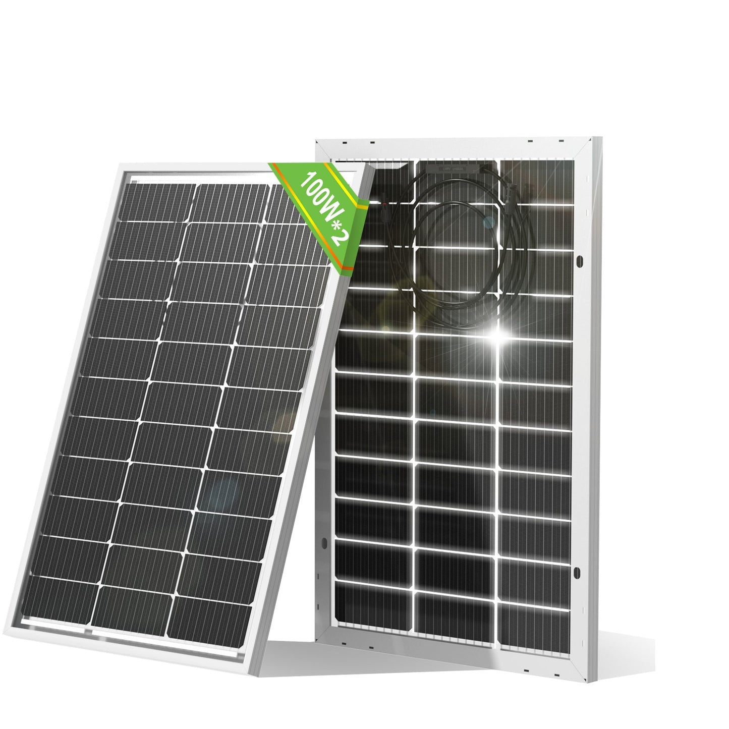 Bifacial 100W 12V Monocrystalline Solar Panel - Solar panel - ECO - WORTHY