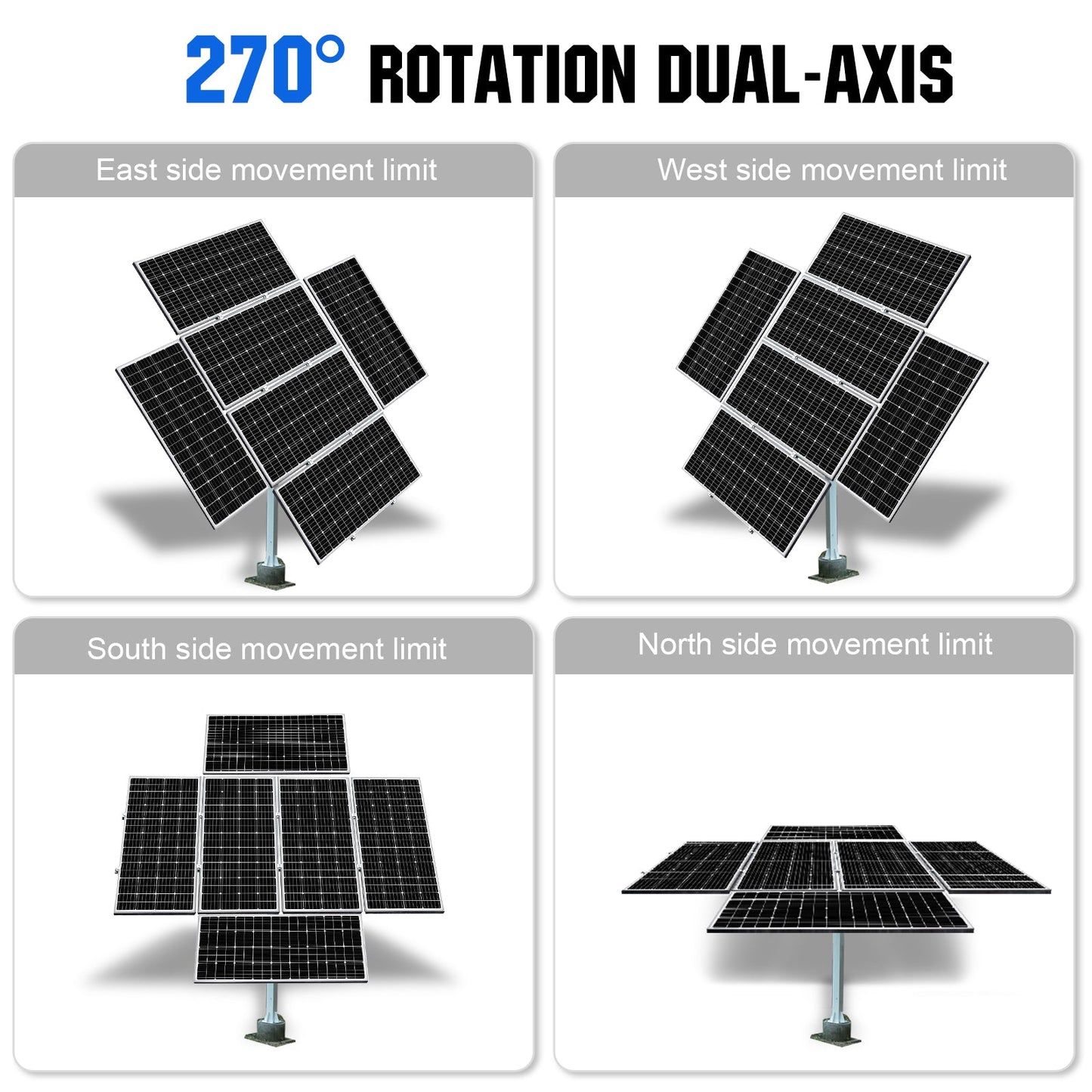 Dual Axis Solar Tracker System - Mounting brackets - ECO - WORTHY