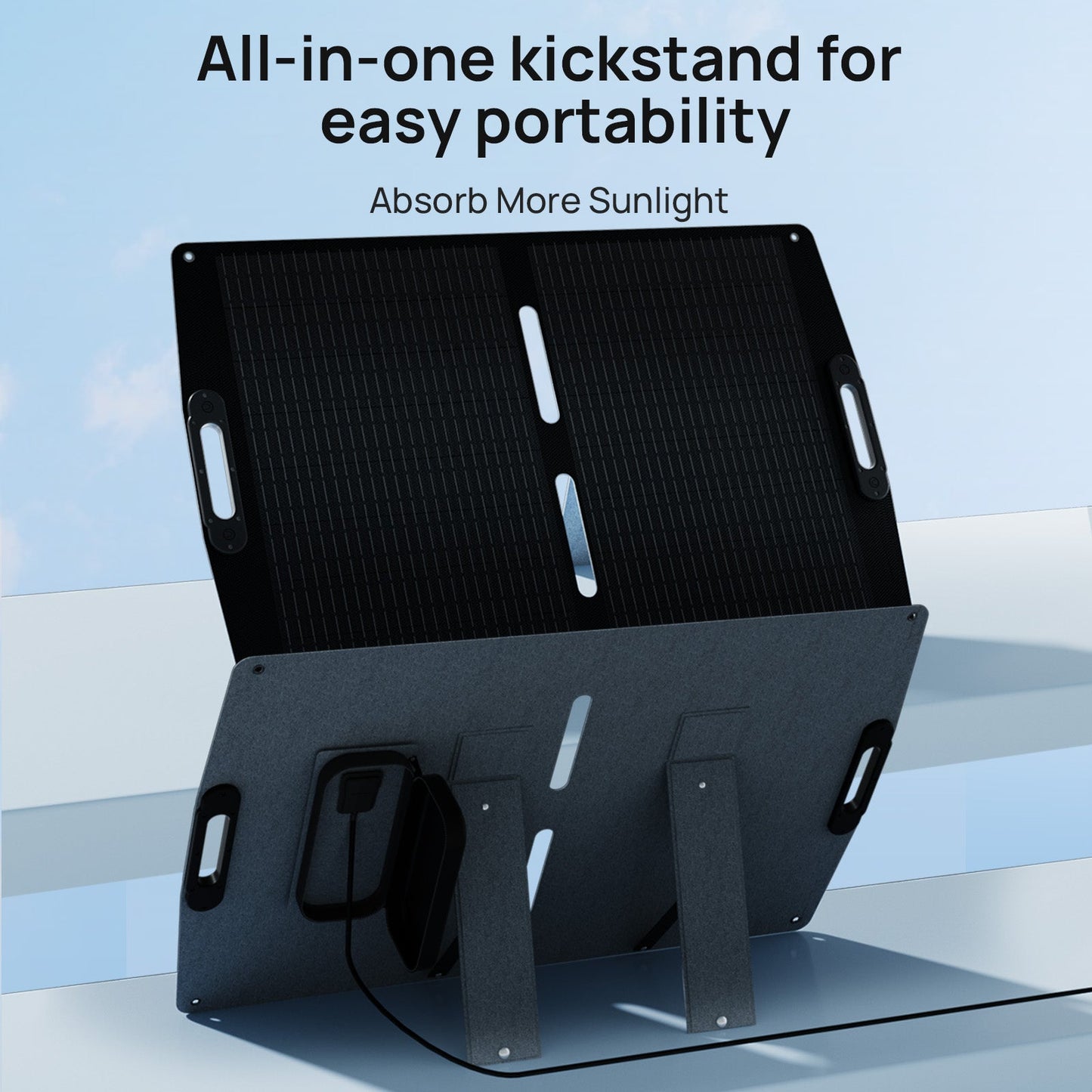 ECO - WORTHY 100W Portable Solar Panel for Outdoor Camping RV - Solar panel - ECO - WORTHY