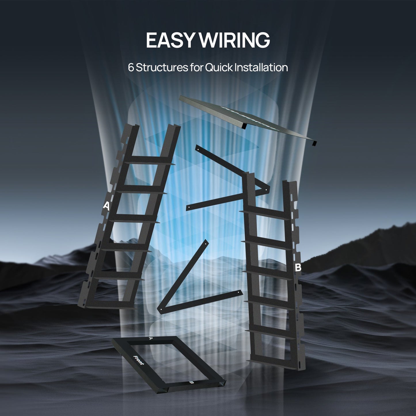 ECO - WORTHY RACK6 V2 I 6 - Layer Rack With 600A Busbar| For Server Rack Battery All Versions - lithium battery - ECO - WORTHY