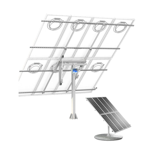 ECO - WORTHY Solar Panel Dual Axis Tracking System (Expanded Version Increase 40% Power) with Tracker Controller - Mounting brackets - ECO - WORTHY