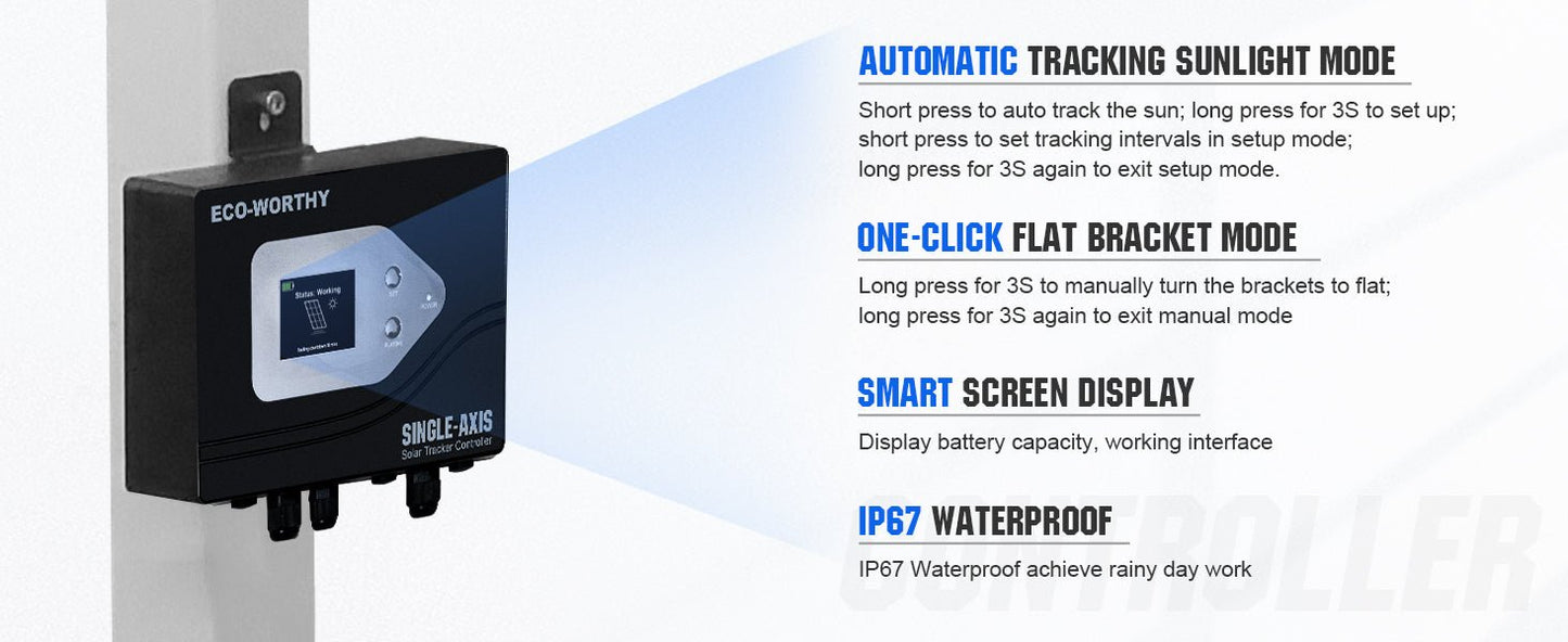 Single Axis Solar Tracker System - Mounting brackets - ECO - WORTHY