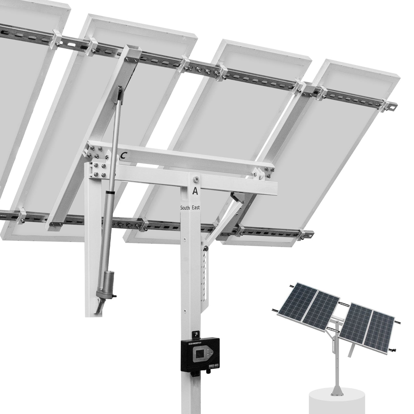 Single Axis Solar Tracker System - Mounting brackets - ECO - WORTHY