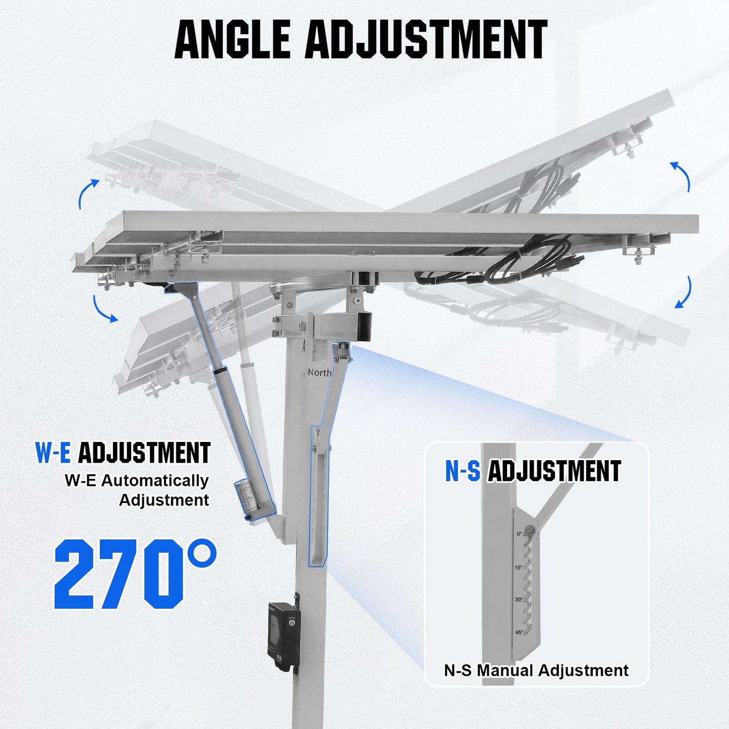 Single Axis Solar Tracker System - Mounting brackets - ECO - WORTHY