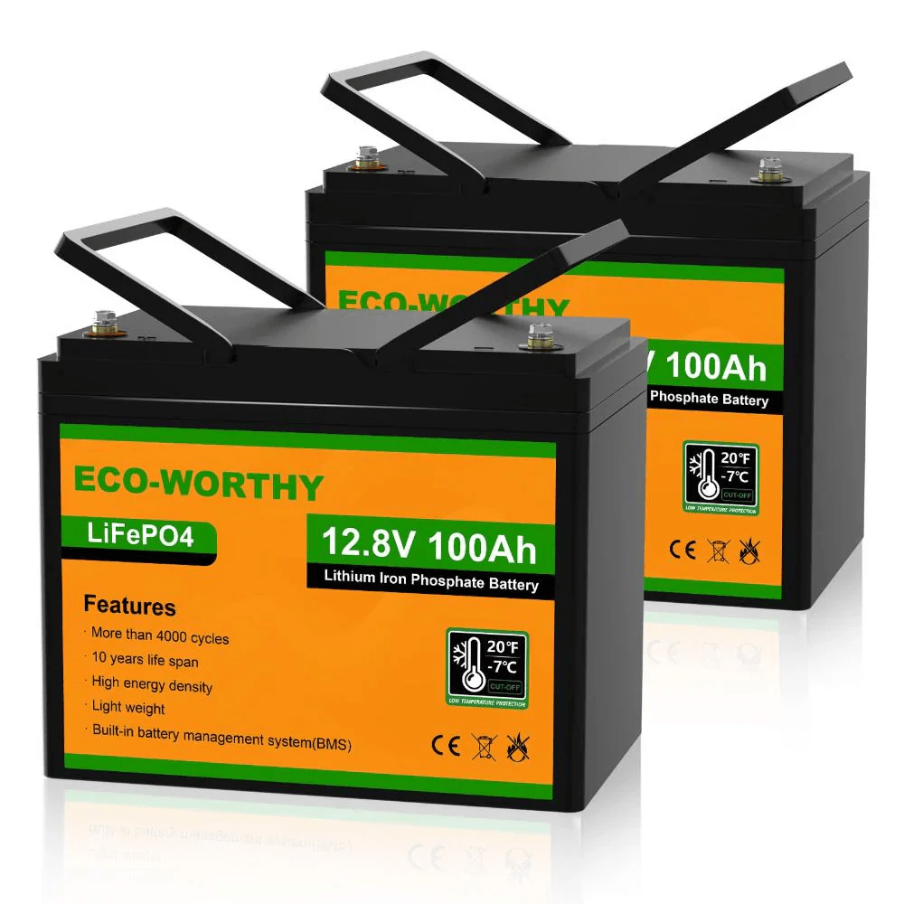 B2B - LiFePO4 12V 100Ah Lithium Iron Phosphate Battery With Low Temperature Protection - lithium battery - ECO - WORTHY