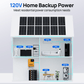 ECO - WORTHY 5.12KWh Home Backup Power With 48V 100Ah LiFePO4 And 3500W 48V Off - Grid Inverter - charge inverter - ECO - WORTHY